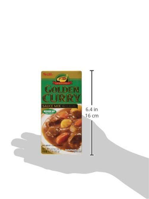 Tempero Golden Curry Com Sabor Picante Nível Médio S&B 92G - Curry
